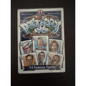 New Politicards 1996 Sealed Playing Cards 54 Famous Faces Clinton Casino Quality